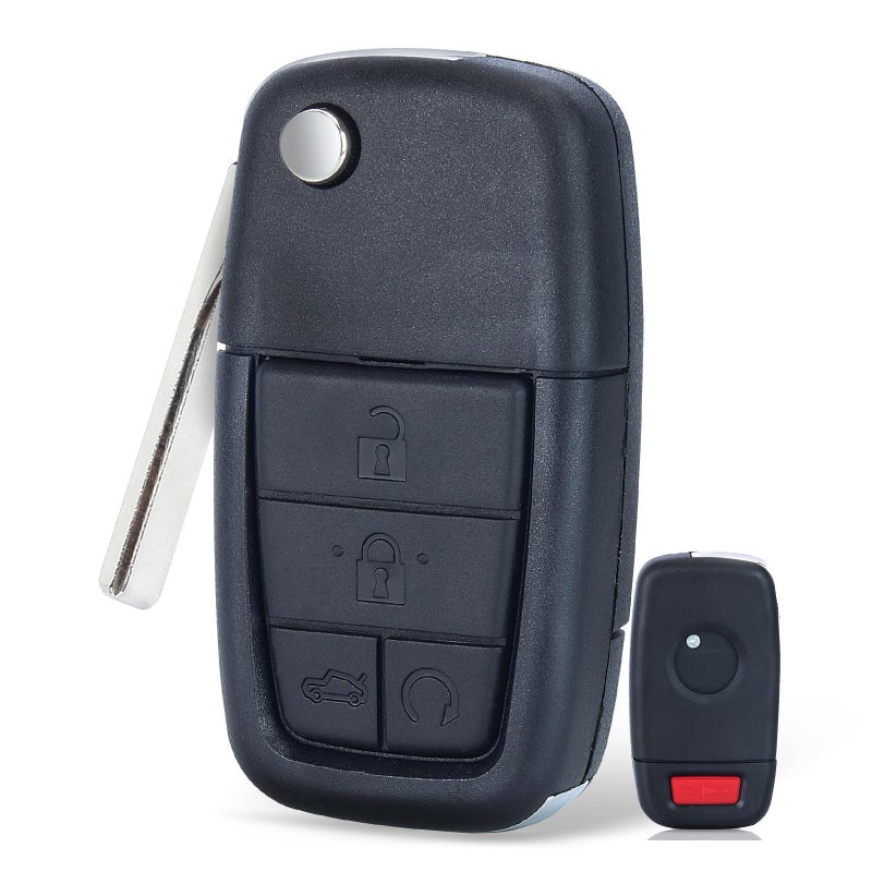 Keyecu Replacement Shell Folding Remote Key Case Fob 5 Button for Pontiac G8 20082009