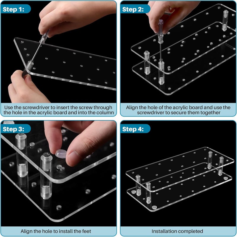 Goabroa Cake Pop Stand, 21 Holes Clear Acrylic Cakepops Display Stand, Transparent Cake pop Holder for Cake pop Sticks Under 0.2 inch (5mm) Diameter - Image 4