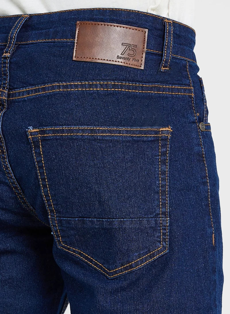 Seventy Five Mens Basic Jeans