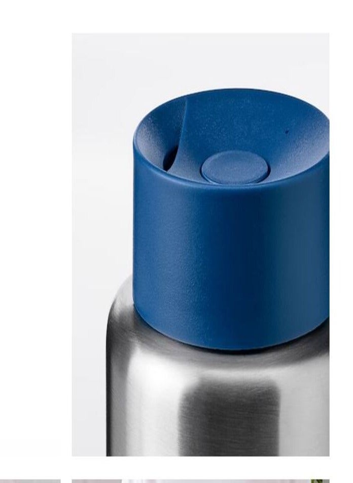 Insulated travel mug stainless steel dark blue - Image 1