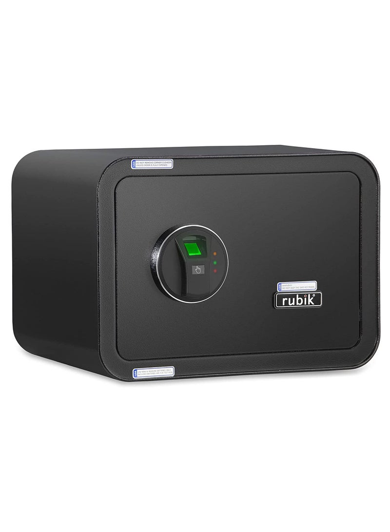 Rubik Safe Box Fingerprint Lock, Fire Resistant A4 Document Size Biometric Safety Deposit Box for Money Documents Home Office RB25QC9 (25x35x28cm) Black - Image 5
