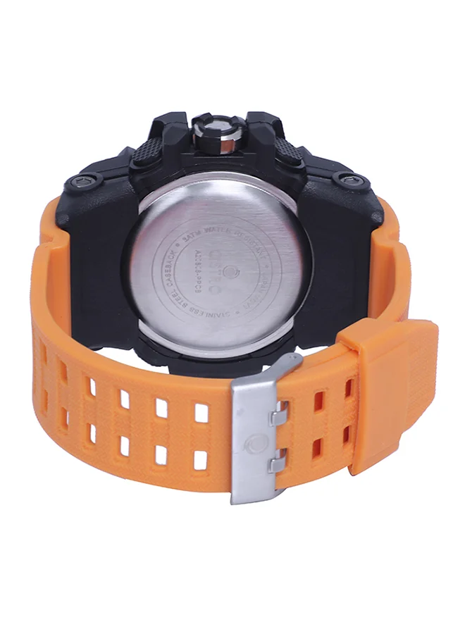 أسترو Astro Kids Quartz Movement Watch, Analog-Digital Display and Plastic Strap - A20808-PPOB, Orange