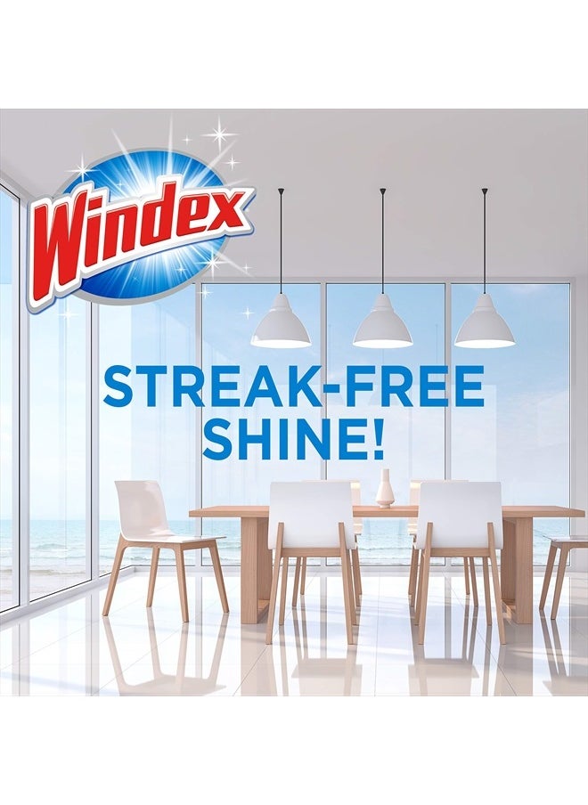 Windex Ammonia-Free Glass Wipes, Pre-Moistened Glass and Surface Wipes Clean and Provide a Streak-Free Shine, Crystal Rain Fresh Scent, 25 Count  - Image 2