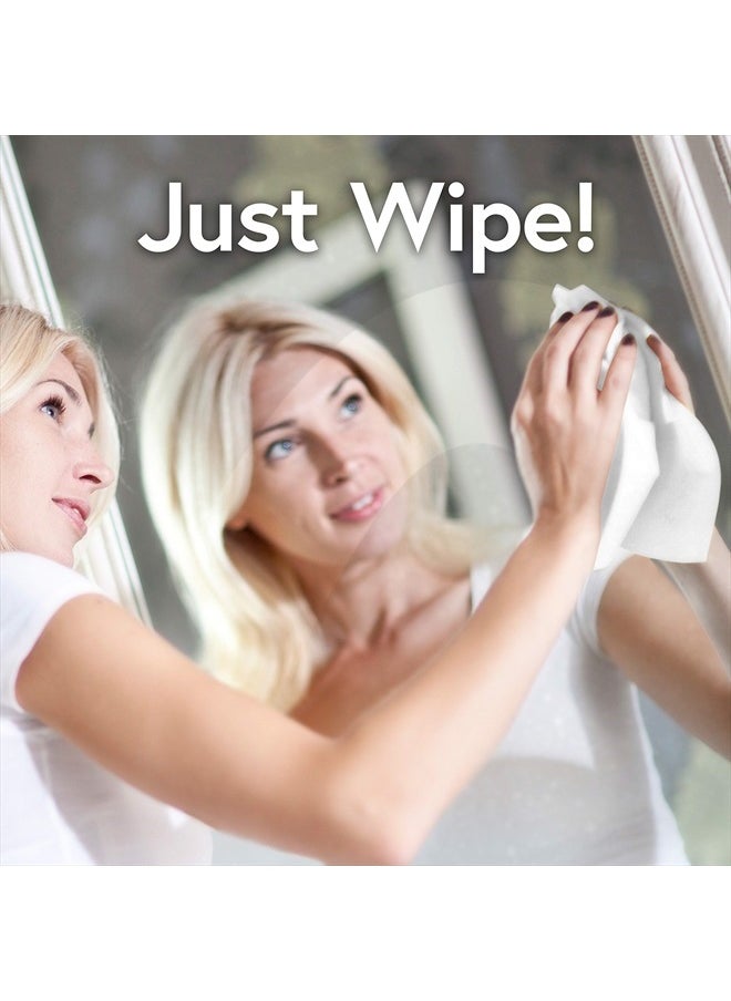 Windex Ammonia-Free Glass Wipes, Pre-Moistened Glass and Surface Wipes Clean and Provide a Streak-Free Shine, Crystal Rain Fresh Scent, 25 Count  - Image 4