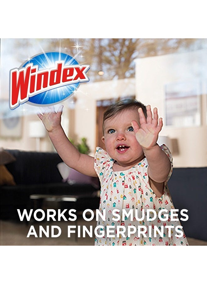 Windex Ammonia-Free Glass Wipes, Pre-Moistened Glass and Surface Wipes Clean and Provide a Streak-Free Shine, Crystal Rain Fresh Scent, 25 Count  - Image 3