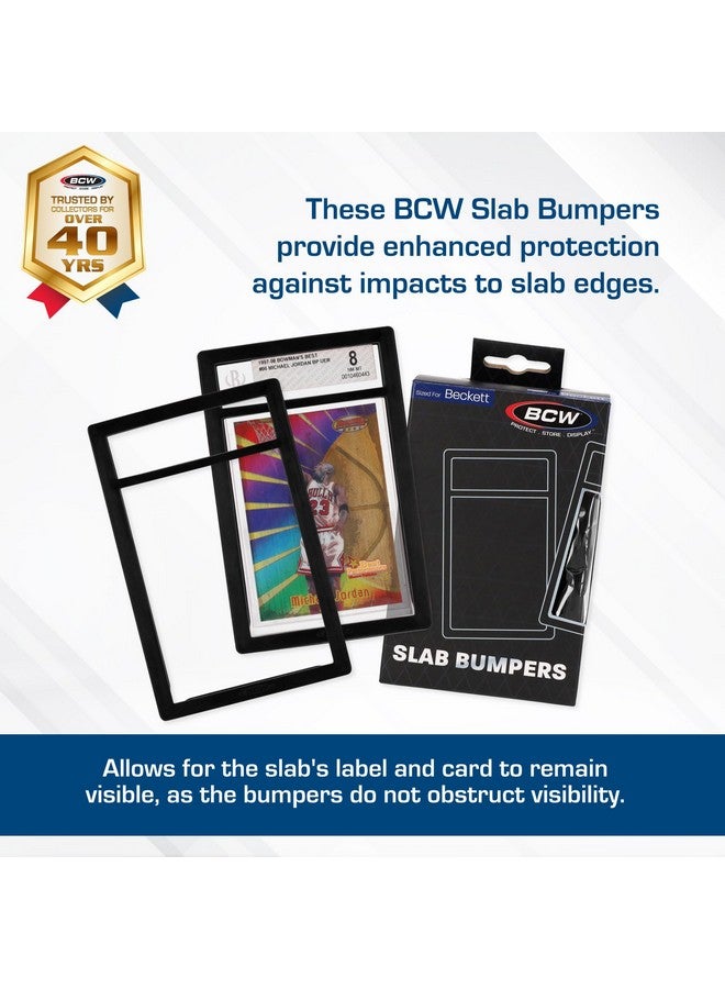 BCW BCW Graded Card Slab Bumpers for BGS Slabs - Black | 6-Pack Durable TPE Edge Protectors | Shields BGS-Standard Slabs from Scuffs, Chips & Impact Damage | Easy Fit & Non-Slip Grip for Trading Cards  - Image 2