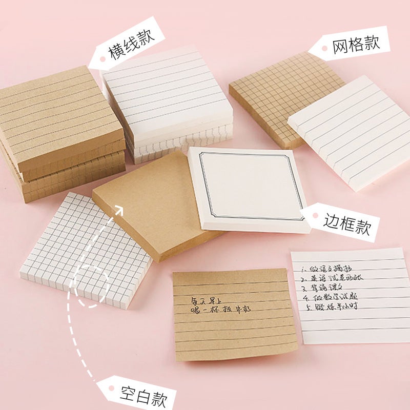 Reusable Sticky Notes For Students, Grid Blank Inner Pages, Memo Pads, Tearable Sticky Notes - Image 2