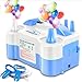Anordsem Electric Balloon Air Pump Polypropylene Plastic Case with Dual Nozzle Quick Inflating for All Balloons at Home Rose Red Blower Machine Knotter for Parents Party DIY Decoration - Image 3