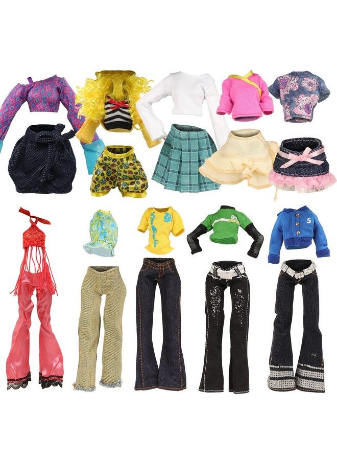 Barwa 10 مجموعات ملابس دمى لدمية فتاة الوحش بطول 11 بوصة أزياء عصرية قمصان عادية سراويل - Image 2