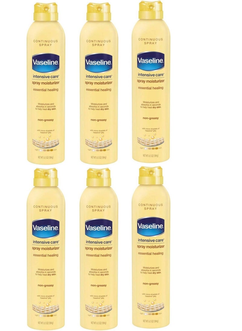 Vaseline Intensive Care Spray Moisturizer Essential Healing 190ml (Pack of 6) - Image 1