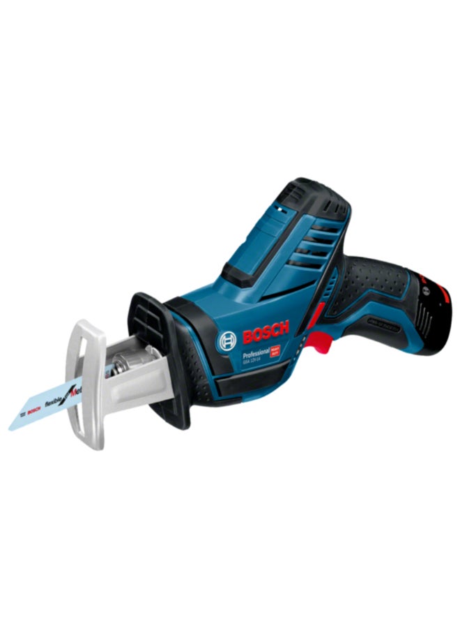 BOSCH GSA 12V-14 Professional Cordless Reciprocating Saw with 2.0Ah Battery, Charger and Free Jigsaw Blade Blue and Black 13.3 x 25.5 x 7 cm JE0 601 64L 902.B - Image 1