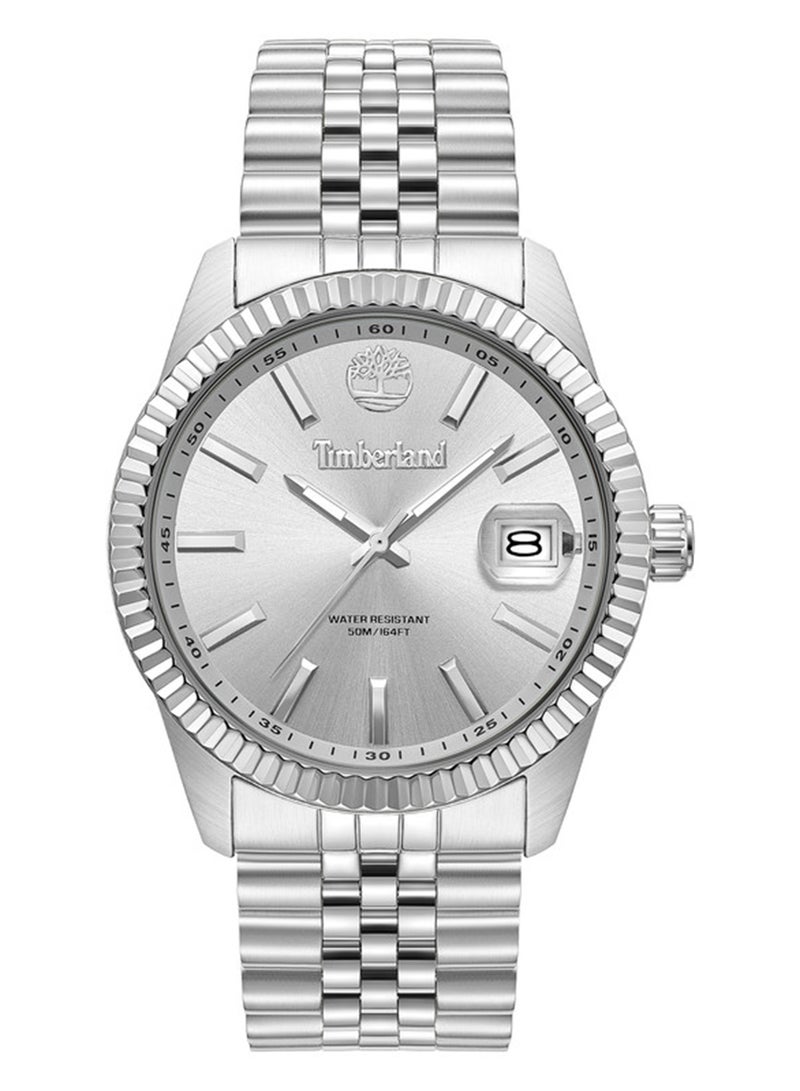 Timberland Men Northerd Silver Dial Stainless Steel Bracelet Analog Watch for Men, 41mm - Image 1