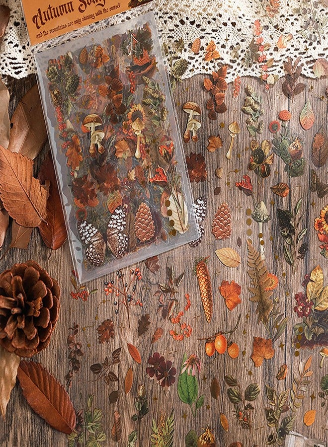 Doraking Autumn Style Stickers Set - Decorative Cut Out Waterproof Sticker Sheets for Scrapbooking, Kid DIY Arts Crafts, Album, Bullet Journaling, Junk Journal, Planners, Calendars and Notebook - Image 1