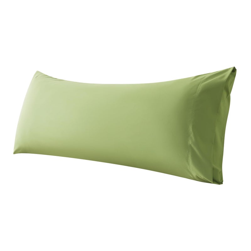 WhatsBedding Body Pillow Cover Cotton Fabric Long Pillowcase Breathable SkinFriendly Envelope Closure Sage Green 20x54 inch