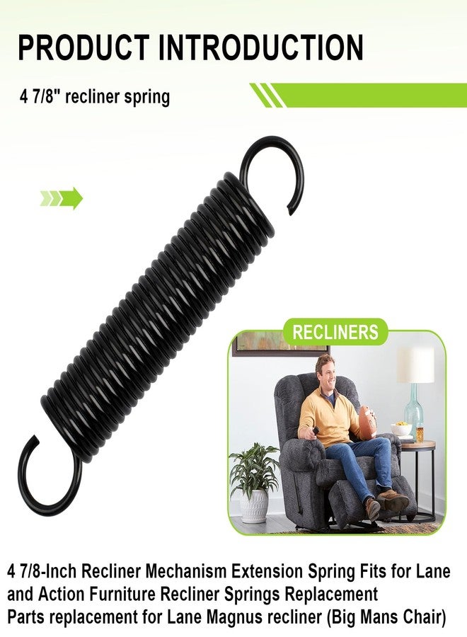 Valorup 4 7/8-Inch Replacement Recliner Springs-Compatible with Lane Recliner Spring & Lazy Boy Power Recliner Parts, Heavy-Duty Extension Springs for Recliner Mechanism Furniture Bearing, 1 Pack - Image 2