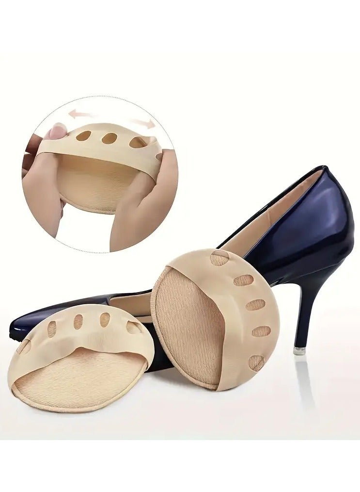 Rozino 2 PCS Women's pure toe socks, reusable half toe socks, comfortable without toe socks, foot pads, anti slip black - Image 3