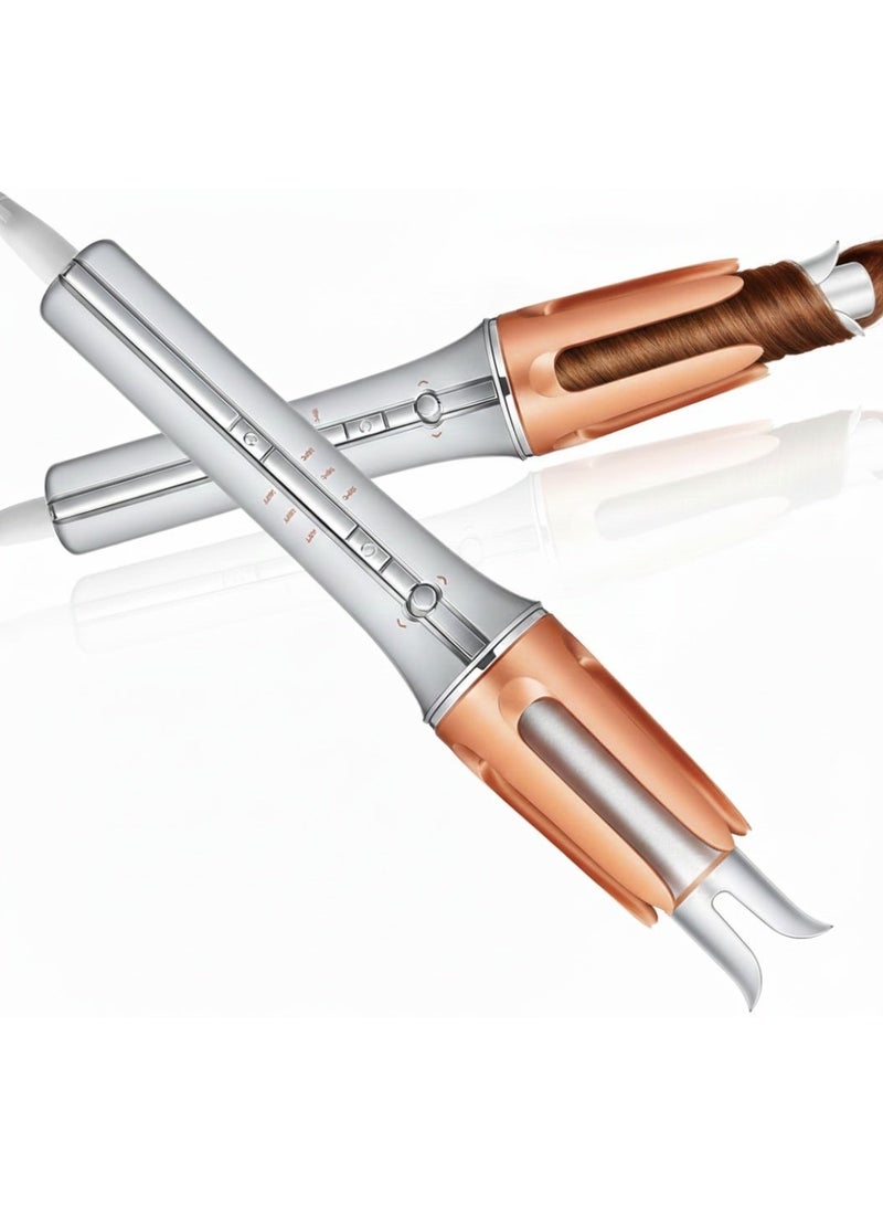 خودکار ہیئر کرلر - 360° گھومنے والا سرامک بیرل، لمبے اور چھوٹے بالوں کے لیے آٹو کرلنگ آئرن، اینٹی ٹینگل ڈیزائن، ایڈجسٹ ٹمپریچر، فاسٹ ہیٹنگ، ڈوئل ڈائریکشن کرلنگ، سیلون کوالٹی کرل - Image 1
