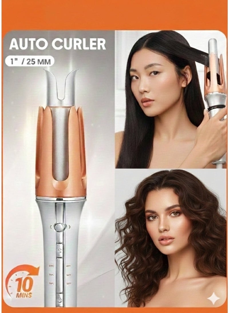 خودکار ہیئر کرلر - 360° گھومنے والا سرامک بیرل، لمبے اور چھوٹے بالوں کے لیے آٹو کرلنگ آئرن، اینٹی ٹینگل ڈیزائن، ایڈجسٹ ٹمپریچر، فاسٹ ہیٹنگ، ڈوئل ڈائریکشن کرلنگ، سیلون کوالٹی کرل - Image 4