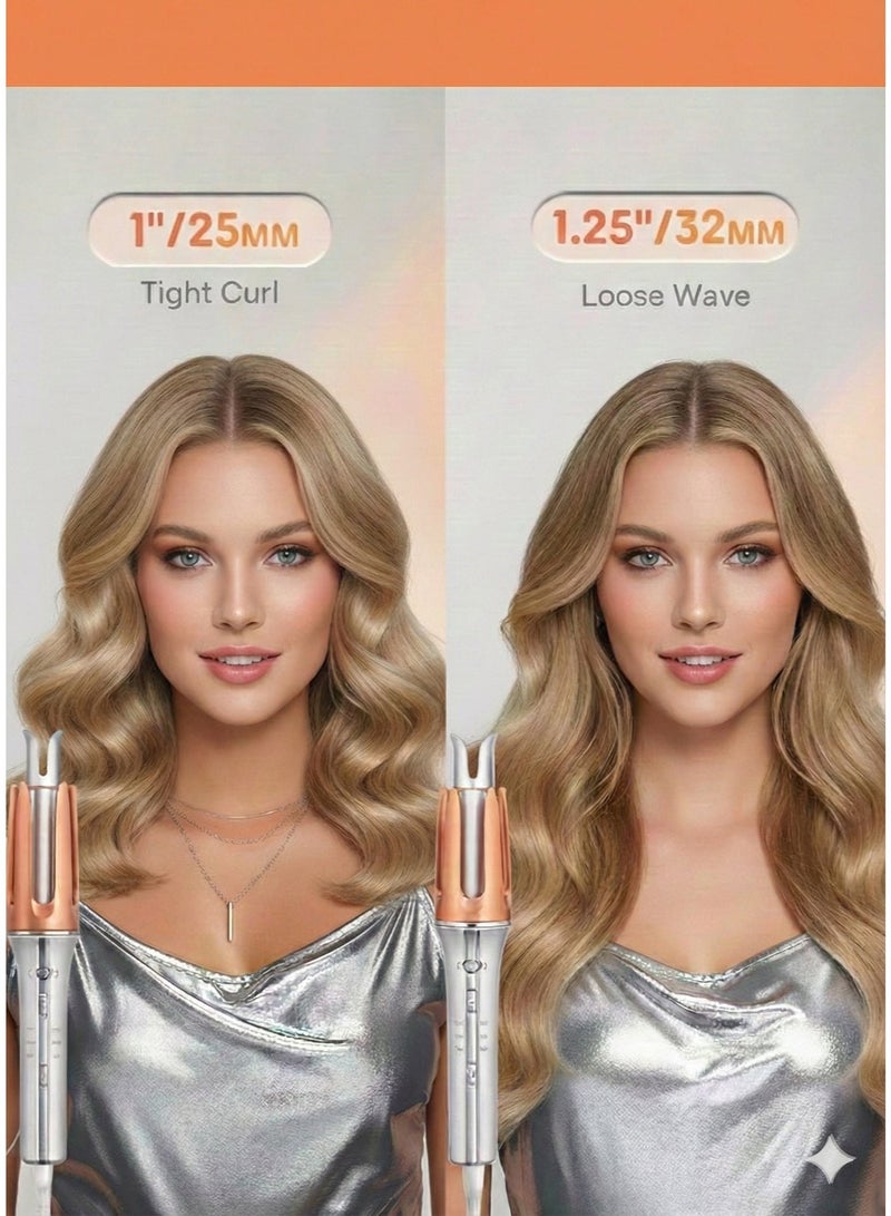 خودکار ہیئر کرلر - 360° گھومنے والا سرامک بیرل، لمبے اور چھوٹے بالوں کے لیے آٹو کرلنگ آئرن، اینٹی ٹینگل ڈیزائن، ایڈجسٹ ٹمپریچر، فاسٹ ہیٹنگ، ڈوئل ڈائریکشن کرلنگ، سیلون کوالٹی کرل - Image 5