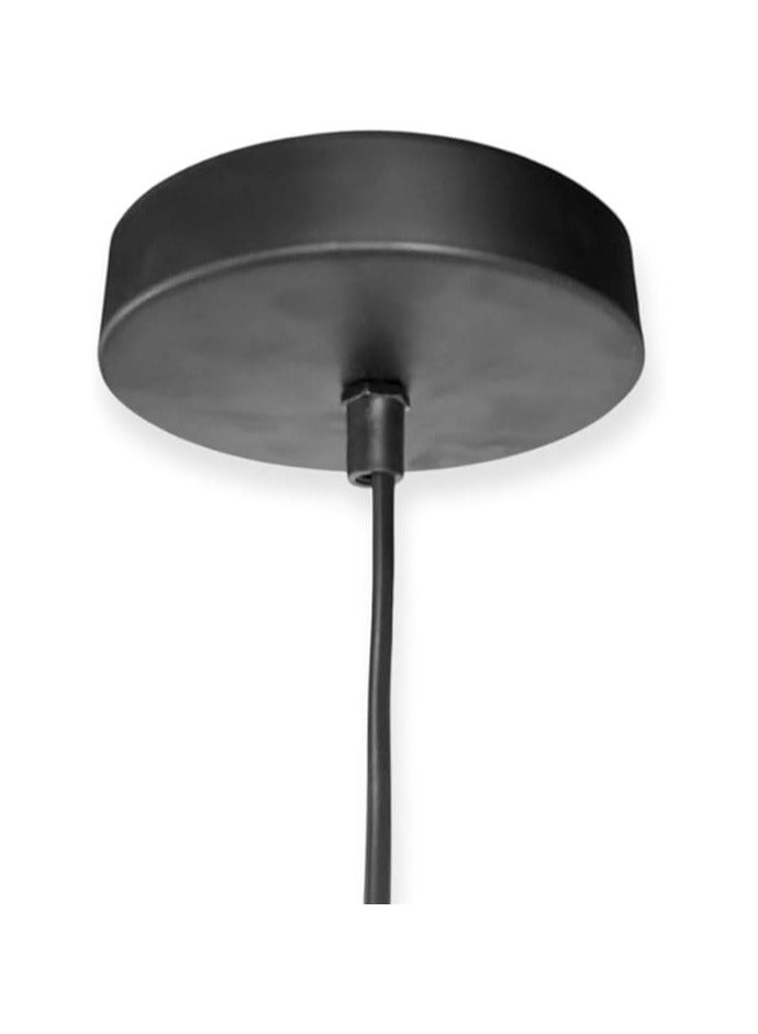 Grey Glass Hanging Pendant Light – Modern Ceiling Light Fixture for Kitchen, Dining Room, or Living Room  - Image 4
