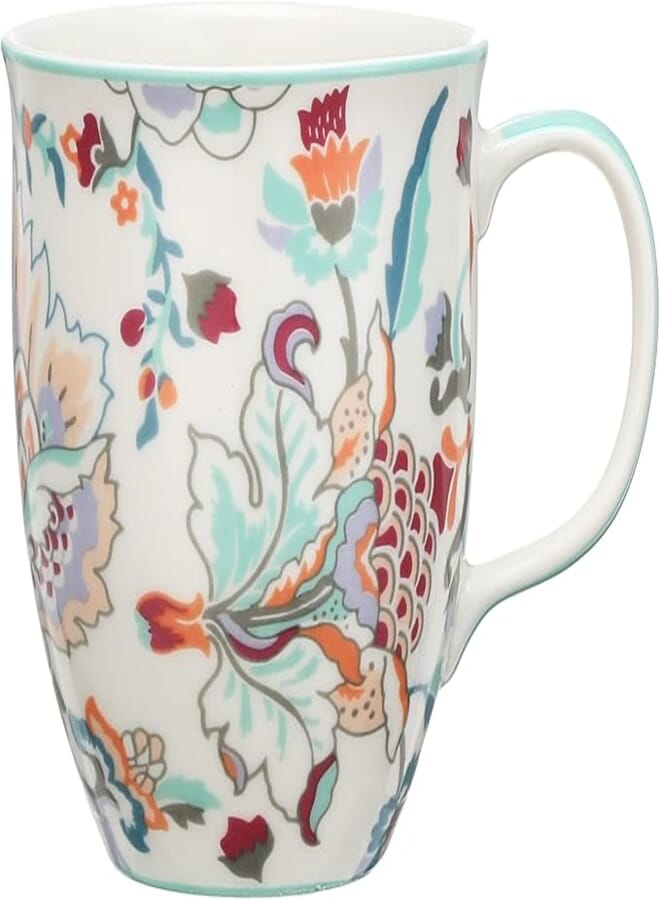 Rosa florina porcelain mug - multi color