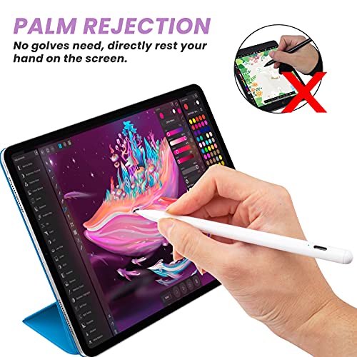 Edivia iPad Pencil Pro 2X Fast Charging Stylus Pen with Palm Rejection High Precision Tilt Sensitive Apple Pencil Pro for iPad Pro 129 11 iPad Pro M4 11 13 Inch iPad Air M2 M3 White - Image 3