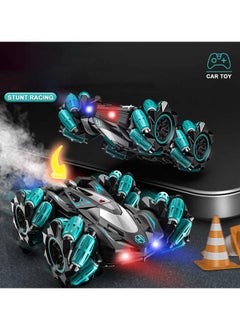 Beauenty Rechargeable 360° Rotation Remote Control Car| Best Remote Control Drift Stunt Toy Car| Rechargeable Car for kids (Green colour)| Best RC toy car| Premium toy Car with  effect | Spray RC toy car| Of  - Image 1