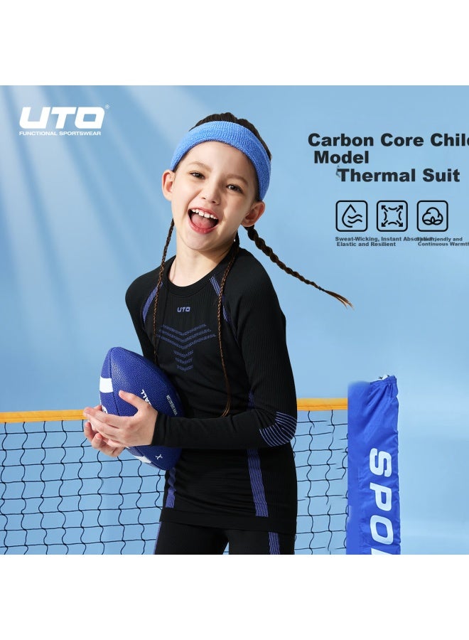 Uto Uni Kids Quick-dry Sports Set Running Ski Thermal Light Purple 130 - Image 2