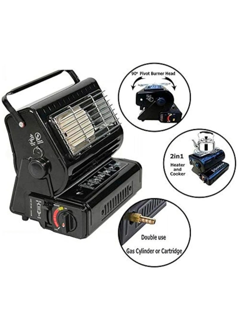 DANIM Portable Gas Heater 2 in 1 Heater Camping Gas Stove Camping Emergency Butane Heater Coherent Heat Source Survival Tools for Travelling Hiking Picnic Camping  - Image 2