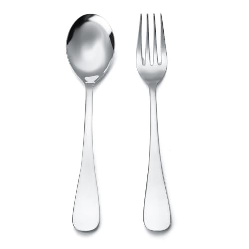 FNS Victoria Stainless Steel - 12 PCs Cutlery Set, 6 Dinner Spoons, 6 Dinner Forks, 1 Cutlery Hanging Stand, Elegant Design, Durable Stainless Steel, Ideal for Home, Dining, Kitchen Use, Silver Finish - Image 3