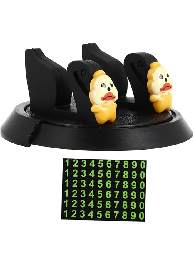 إكسفور حامل هاتف محمول متعدد الوظائف للسيارة مع لوحة أرقام موقف السيارات، حامل هاتف محمول على لوحة القيادة للسيارة، حامل آمن للهاتف المحمول لتثبيته في السيارة - Image 1