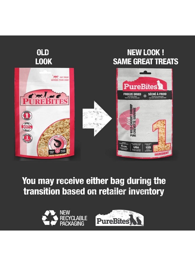 PureBites Shrimp Freeze Dried Cat Treats, 1 Ingredient, Made in USA, 0.8oz - Image 2