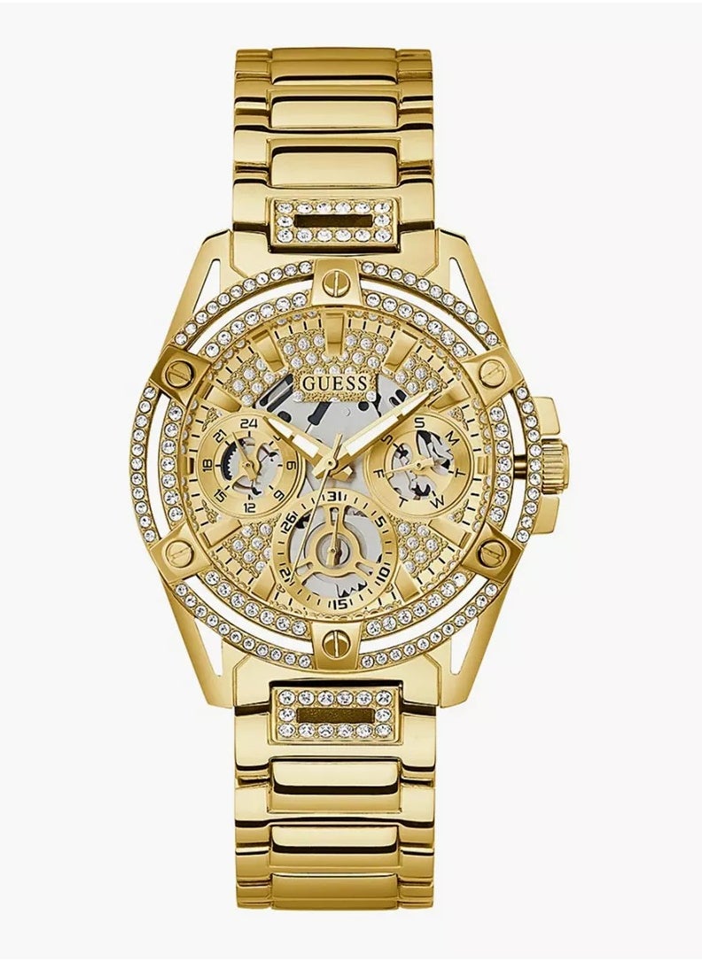 GUESS Women's Gold Multifunction Stainless Steel Strap Watch - GW0464L2  - Image 1
