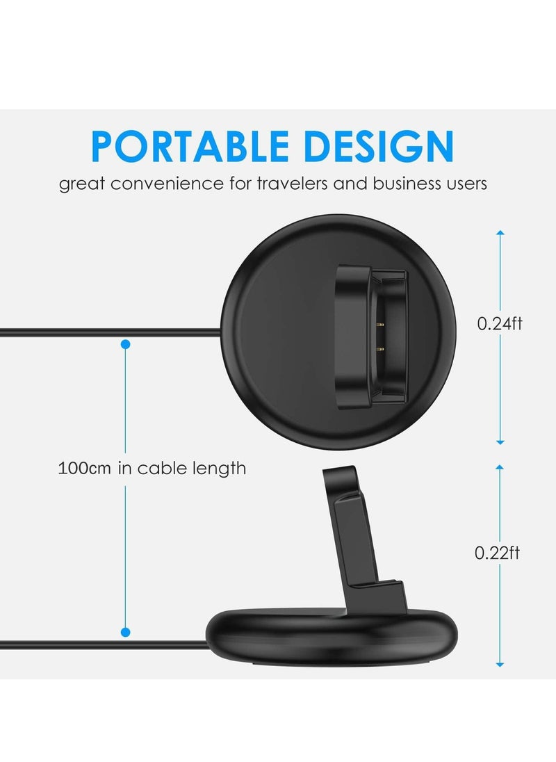 SYOSI - Charger Compatible with Fitbit Sense/Fitbit Versa 3 Charging Dock, Anti-Slip Replacement Cable Stand Station 100cm Cord Accessories Cradle Base Holder for Sense/Versa 3 Smartwatch - Image 1
