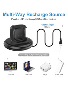 SYOSI Charger Compatible with Fitbit Sense/Fitbit Versa 3 Charging Dock, Anti-Slip Replacement Cable Stand Station 100cm Cord Accessories Cradle Base Holder for Sense/Versa 3 Smartwatch  - Image 4