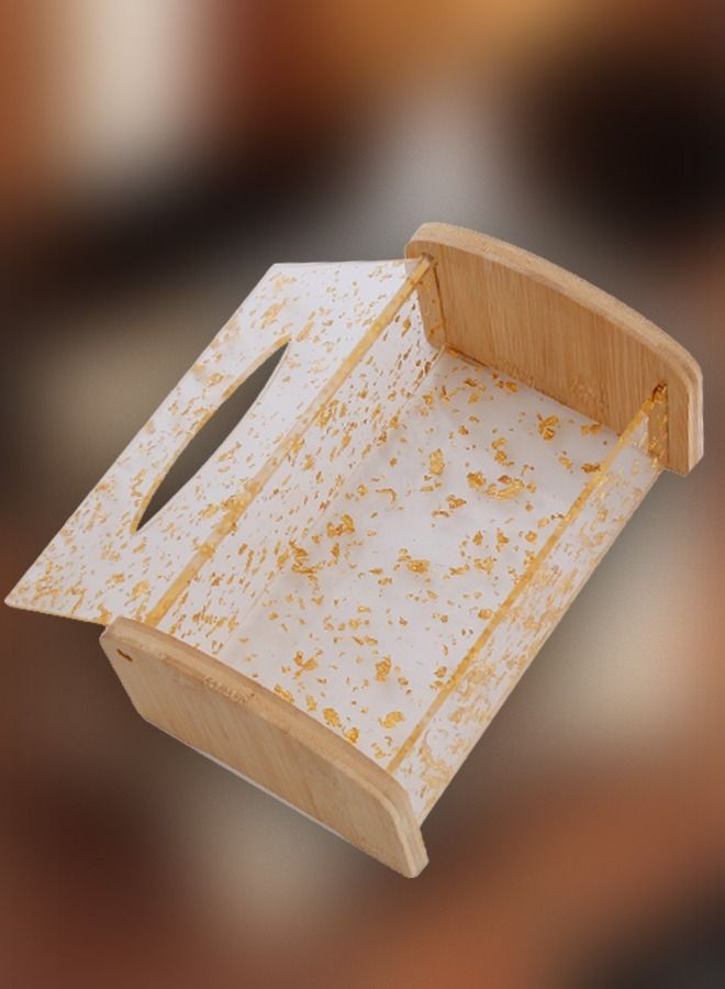 fashionhome Wooden Tissue Box Holder Cover Rectangular Removable Tissue Dispenser Organizer with Smooth and Large Opening for Office Kitchen Living Room Bedroom Bathroom 22 x 14 x 10 Centimeter - Image 3