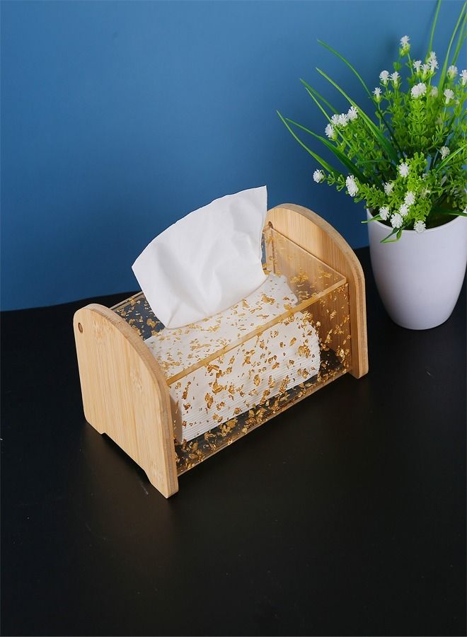 fashionhome Wooden Tissue Box Holder Cover Rectangular Removable Tissue Dispenser Organizer with Smooth and Large Opening for Office Kitchen Living Room Bedroom Bathroom 22 x 14 x 10 Centimeter - Image 1