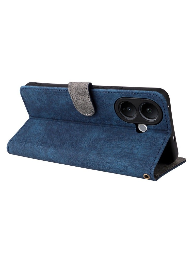 general Magnetic Durable Phone Case for VIVO V60 Lite 4G (5G) with Card Slot and Stand Function, TPU+PU Shockproof Flip Cover - Image 2