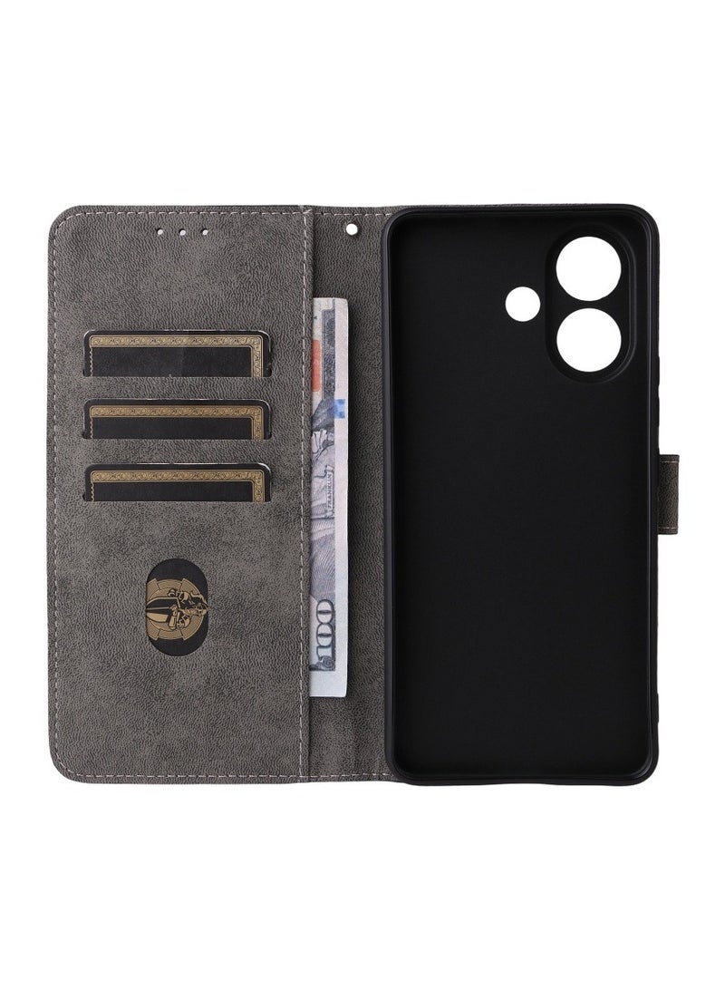 general Magnetic Durable Phone Case for VIVO V60 Lite 4G (5G) with Card Slot and Stand Function, TPU+PU Shockproof Flip Cover - Image 3