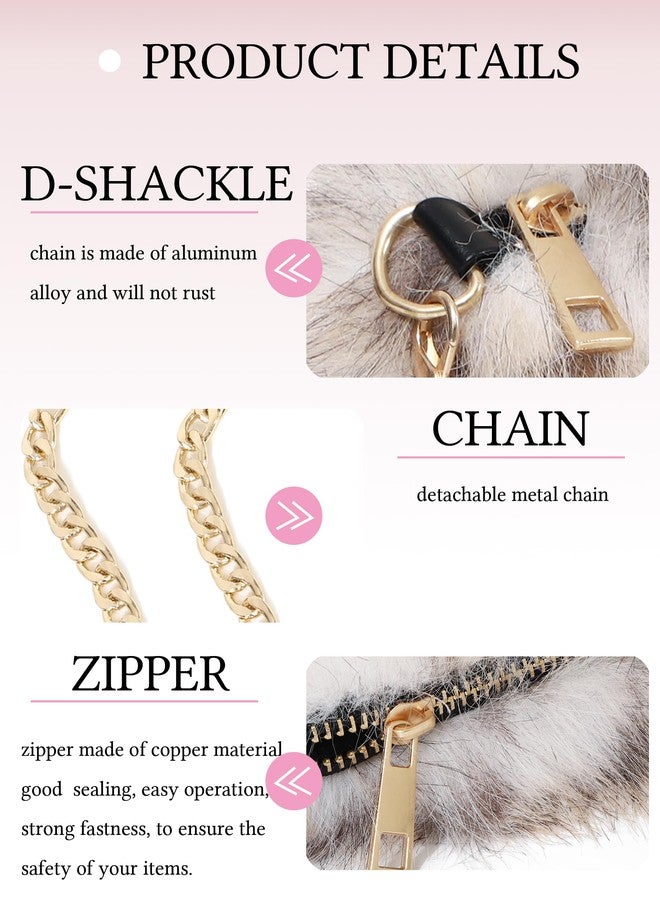 LA CARRIE Faux Fur Crossbody Bags for Women Shoulder Bag Purse Handbags Shoulder Strap(Khaki Leopard Printed) - Image 5