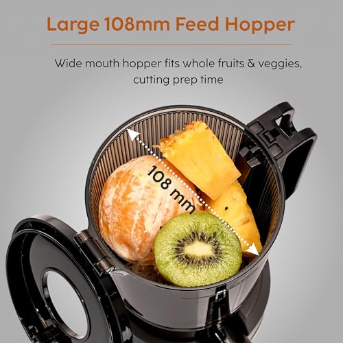 Glen Cold Press Juicer for Home, 200W, 108mm Large Feed, 800ml Juice & 700ml Pulp Cup, 2 Size Filter, Low Noise RPM, Fruit & Vegetable Slow Juicer Machine, Easy Clean - SA-4015HSJ - Image 3