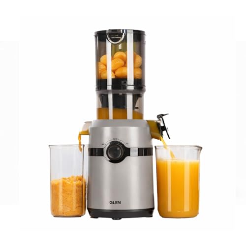 Glen Cold Press Juicer for Home, 200W, 108mm Large Feed, 800ml Juice & 700ml Pulp Cup, 2 Size Filter, Low Noise RPM, Fruit & Vegetable Slow Juicer Machine, Easy Clean - SA-4015HSJ - Image 1