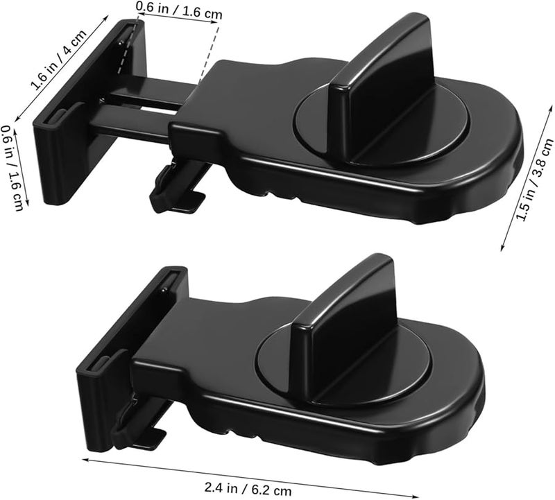 2 Pack Adjustable Aluminum Alloy Window Locks Security Stoppers For Sliding Doors - Image 5