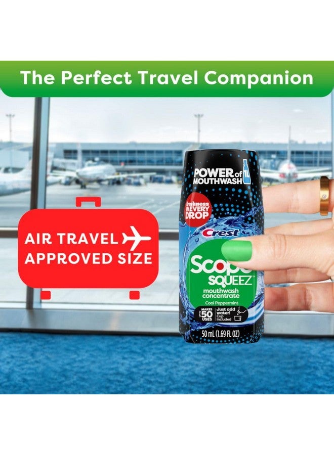 كرست غسول الفم سكوب سكويز المركز بنكهة النعناع المنعش، زجاجة 50 مل، استخدامات متساوية حتى زجاجة سعة 1 لتر *مقابل غسول الفم سكوب أوت لاست سعة 1 لتر، اضغط للتحكم في القوة - Image 5