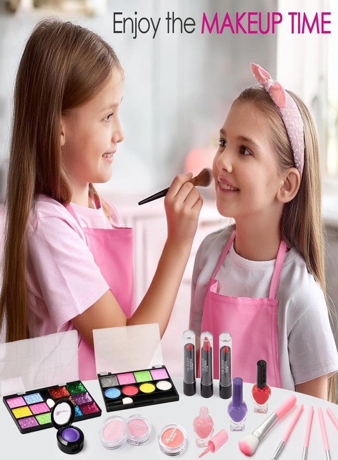 Golray Teen Makeup Kit for Girls Ages 8-12, Starter Full Make up Set With Train Case/4 Eyeshadow Pallets/Blush/Lipstick/Brush, Kid Birthday Gift Beauty Toy for Girl 9 10 11 12 Years - Image 3