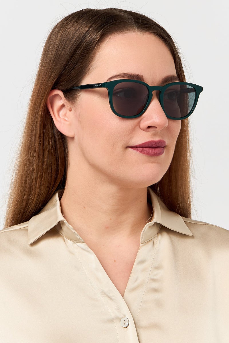 GANT Women GA00017 96N Square Sunglasses, Drak Green - Image 2