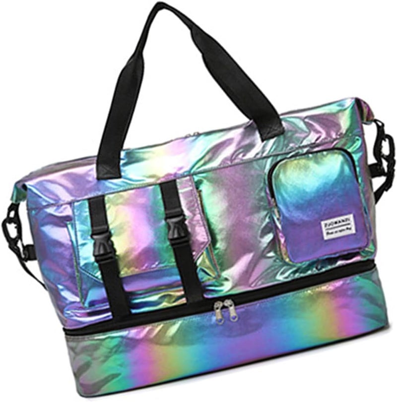 Large Capacity Waterproof Gym Bag With Dry Wet Compartment Black - Image 1