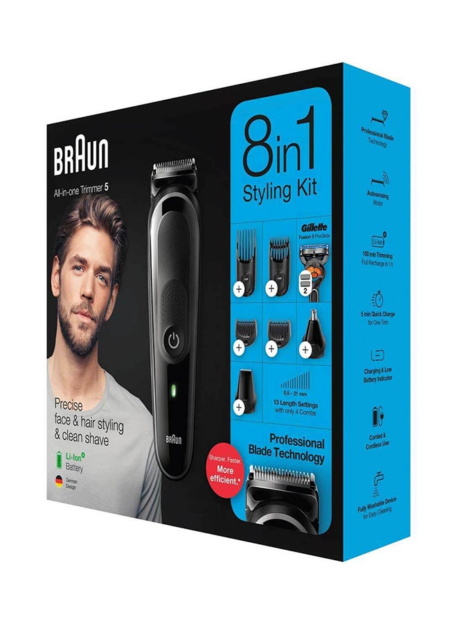 BRAUN 8 In 1 Styling Kit Trimmer MGK5260 Black | Best Price KSA