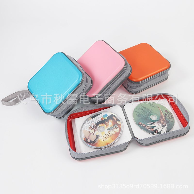 48-Piece Cd Box Plastic Cd Storage Box Portable Cd Bag Double-Sided Cd Bag Storage Car Cd Box Spot - Image 1