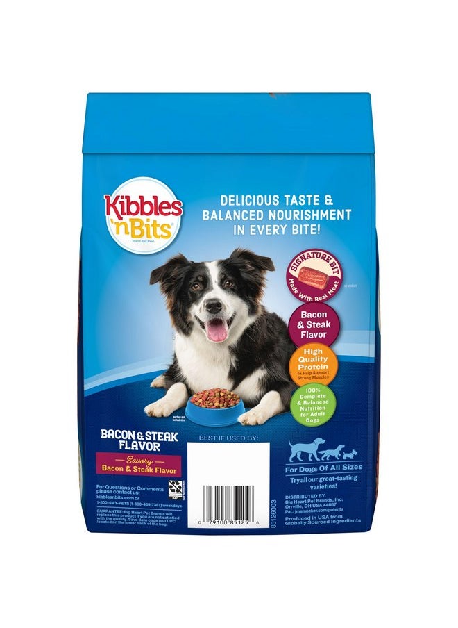 Kibbles 'n Bits - Kibbles 'n Bits Savory Bacon & Steak Flavor Dry Dog Food, 3.5 lb. Bag - Image 1